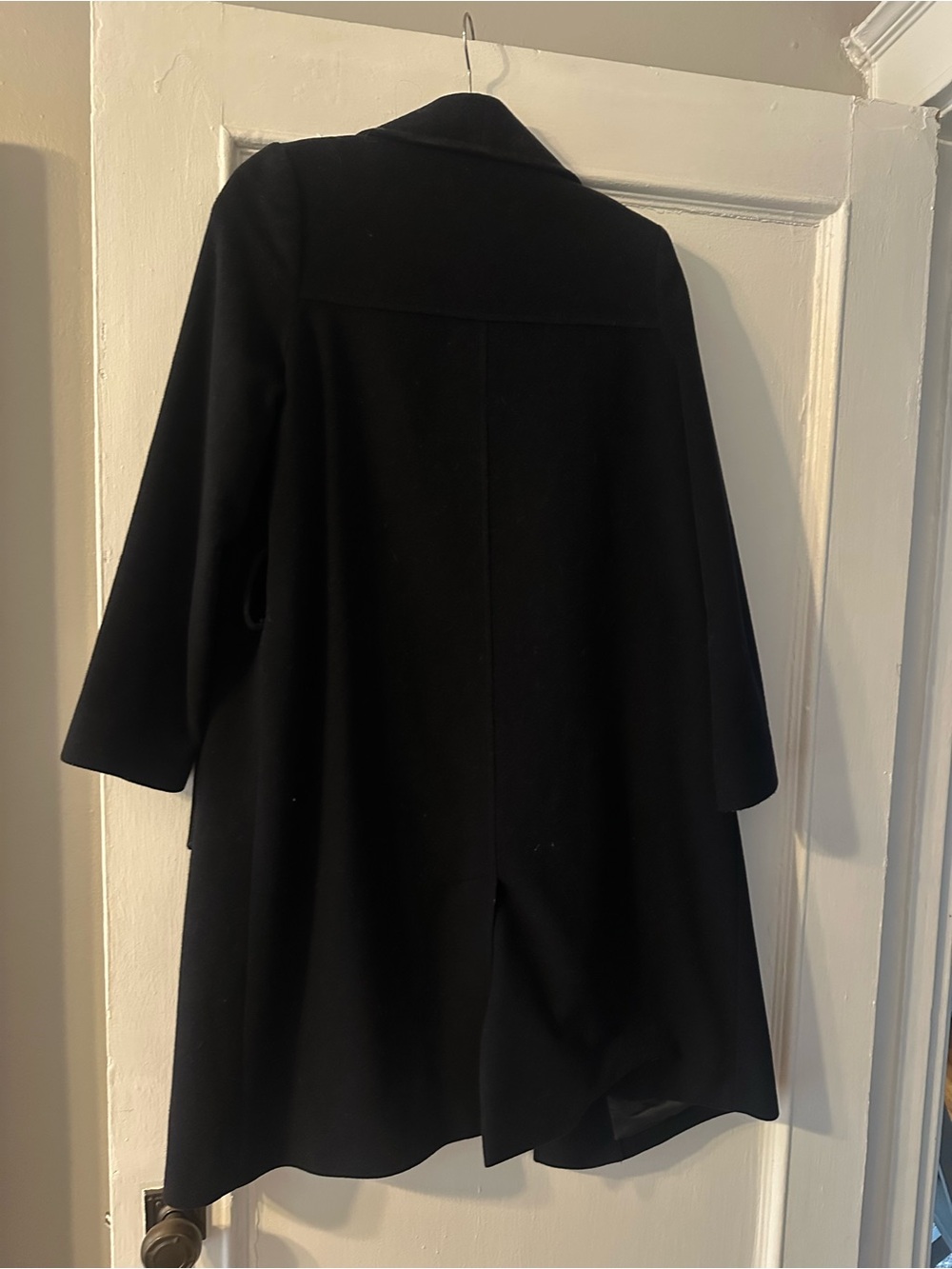 ba&sh Wool Navy Open-Front Collar Coat - Picture 4 of 4